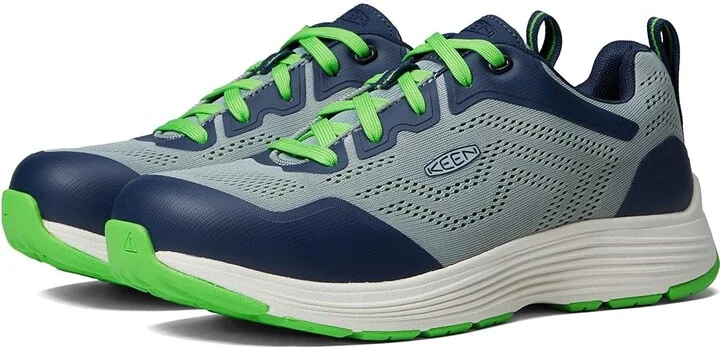 KEEN Utility Sparta II (Alloy Toe) Men's Shoes Puritan Gray/Pageant Blue : 9.5 EE - Wide, Textile/Synthetic