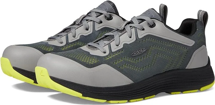 KEEN Utility Sparta II ESD (Alloy Toe) Men's Shoes Steel Grey/Evening Primrose : 9.5 EE - Wide, Textile/Synthetic