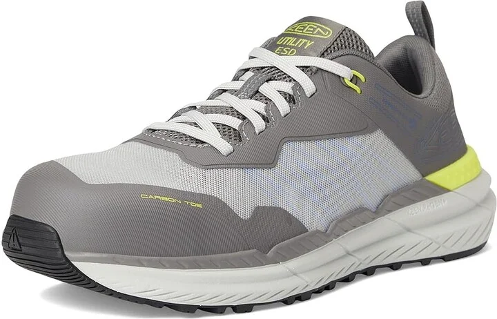 KEEN Utility Speedworks ESD Work Sneakers (Carbon-Fiber Toe) Men's Work Boots Steel Grey/Vintage Indigo : 9 D - Medium, Leather - Image 5
