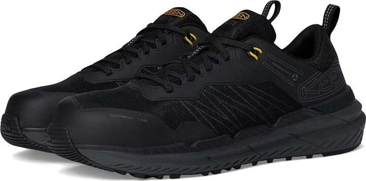 KEEN Utility Speedworks Work Sneakers (Carbon-Fiber Toe) Men's Work Boots Black/Steel Grey : 8 D - Medium