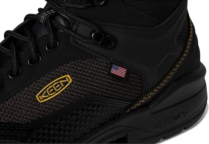 KEEN Utility Stronglite 6 Waterproof Boot (Comp Toe) Men's Hiking Boots Black/Black : 10.5 EE - Wide, Synthetic - Image 7