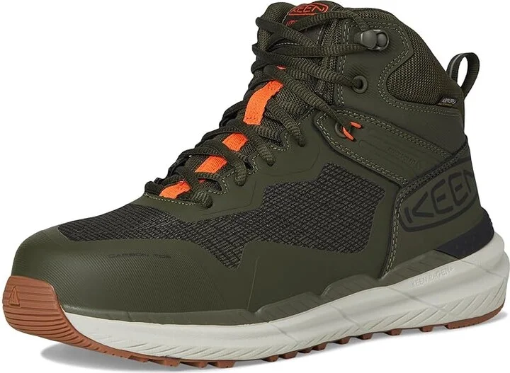 KEEN Utility Synchro Waterproof Work Boot (Carbon-Fiber Toe) Men's Work Boots Forest Night/Gum : 9.5 EE - Wide, Leather - Image 5