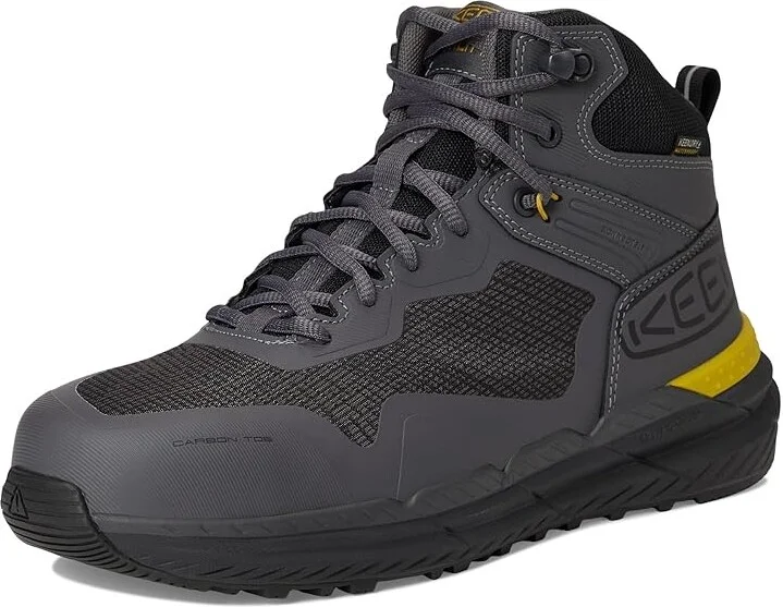 KEEN Utility Synchro Waterproof Work Boot (Carbon-Fiber Toe) Men's Work Boots Magnet/Black : 11 D - Medium, Leather - Image 5