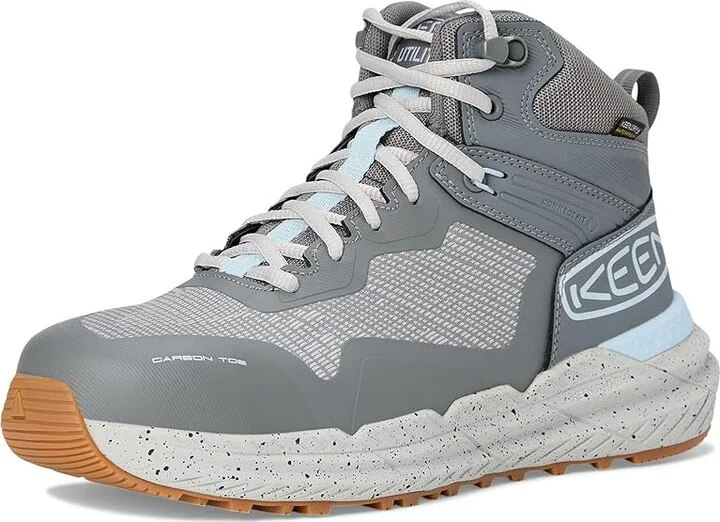 KEEN Utility Synchro Waterproof Work Boot (Carbon-Fiber Toe) Women's Work Boots Steel Grey/Gum : 8.5 B - Medium, Leather - Image 5