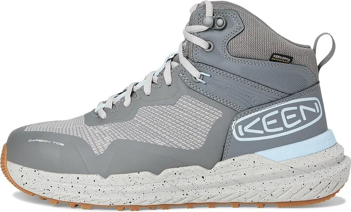 KEEN Utility Synchro Waterproof Work Boot (Carbon-Fiber Toe) Women's Work Boots Steel Grey/Gum : 8.5 B - Medium, Leather - Image 6