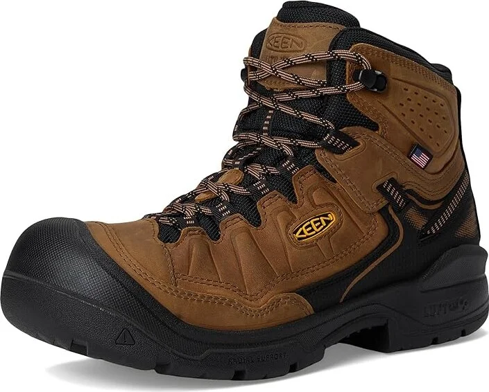 KEEN Utility Targhee IV Waterproof Work Boot (Carbon Toe) Men's Shoes Belgian/Black : 15 D - Medium, Leather - Image 5