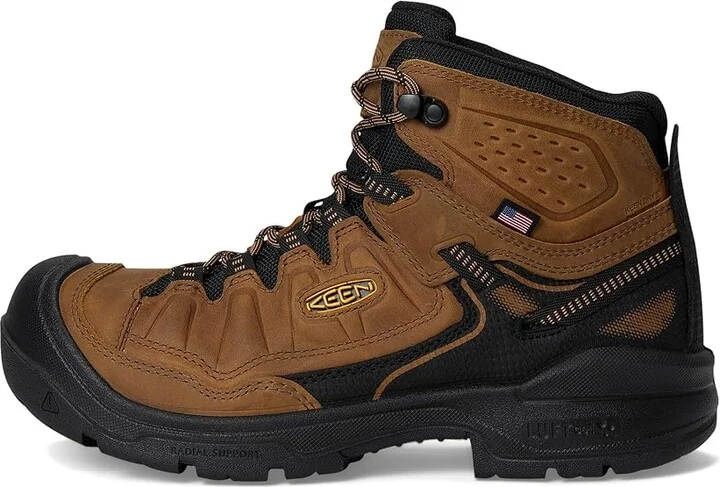 KEEN Utility Targhee IV Waterproof Work Boot (Carbon Toe) Men's Shoes Belgian/Black : 15 D - Medium, Leather - Image 6