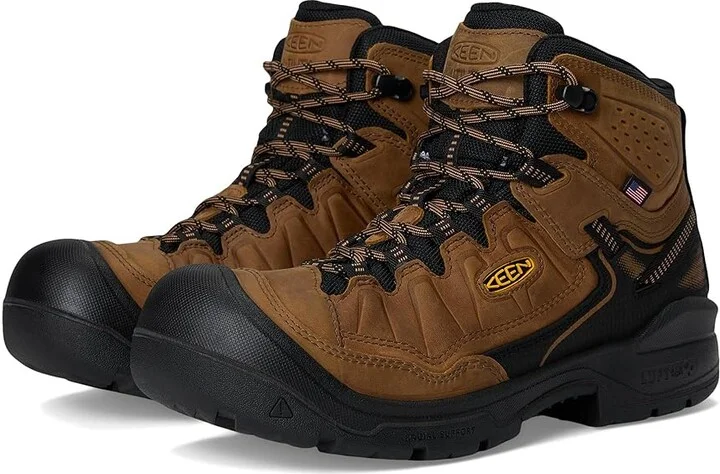 KEEN Utility Targhee IV Waterproof Work Boot (Carbon Toe) Men's Shoes Belgian/Black : 15 D - Medium, Leather