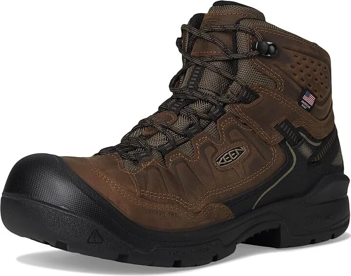 KEEN Utility Targhee IV WP Work Boot (Comp Toe) Men's Hiking Boots Dark Earth/Black : 9.5 EE - Wide, Leather - Image 5
