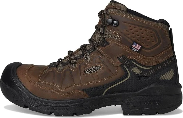 KEEN Utility Targhee IV WP Work Boot (Comp Toe) Men's Hiking Boots Dark Earth/Black : 9.5 EE - Wide, Leather - Image 6
