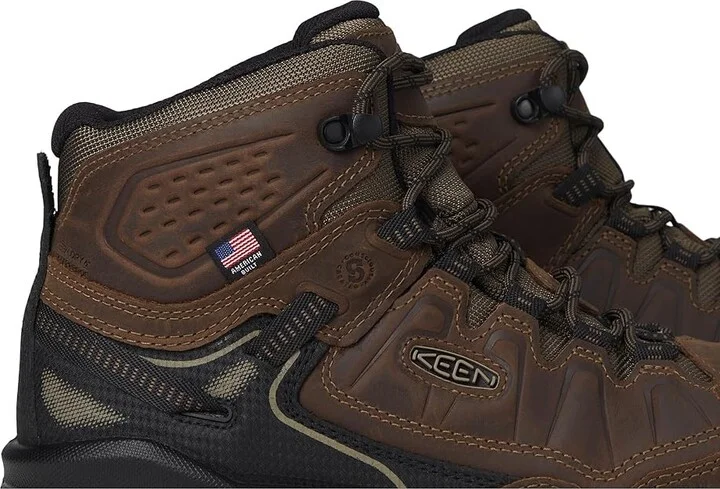 KEEN Utility Targhee IV WP Work Boot (Comp Toe) Men's Hiking Boots Dark Earth/Black : 9.5 EE - Wide, Leather - Image 7