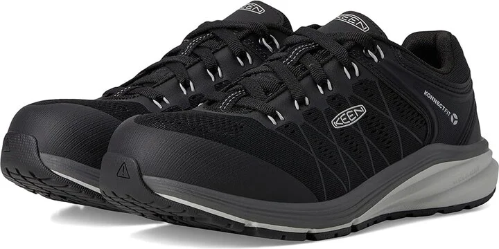 KEEN Utility Vista Energy (Comp Toe) Men's Shoes Vapor/Black : 9.5 EE - Wide, Textile/Synthetic