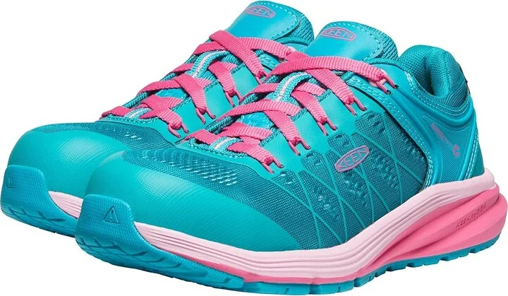 KEEN Utility Vista Energy (Comp Toe) Women's Shoes Capri Breeze/Hot Pink : 9.5 B - Medium, Textile/Synthetic