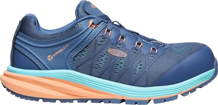 KEEN Utility Vista Energy (Comp Toe) Women's Shoes Moonlight Blue/Cantaloupe : 9.5 B - Medium, Textile/Synthetic - Image 6