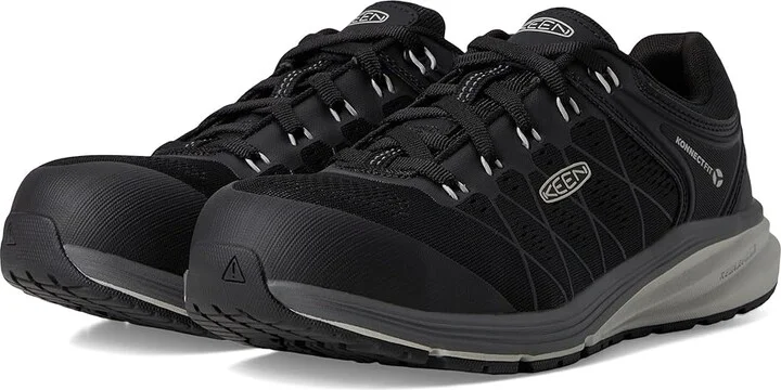 KEEN Utility Vista Energy ESD (Comp Toe) Men's Shoes Vapor/Black : 9.5 EE - Wide, Textile