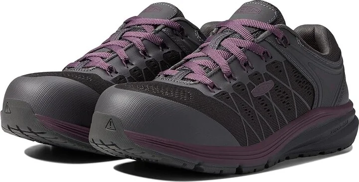 KEEN Utility Vista Energy ESD (Comp Toe) Women's Shoes Magnet/Prune Purple : 10 B - Medium, Textile/Synthetic