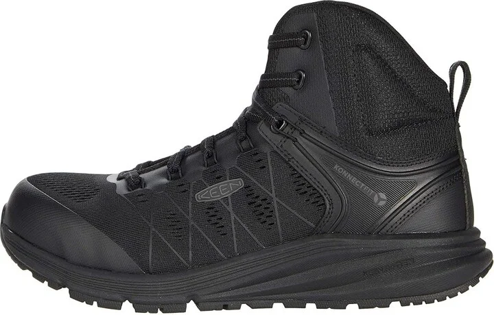 KEEN Utility Vista Energy Mid (Comp Toe) Men's Shoes Black/Raven : 9.5 EE - Wide, Synthetic - Image 6