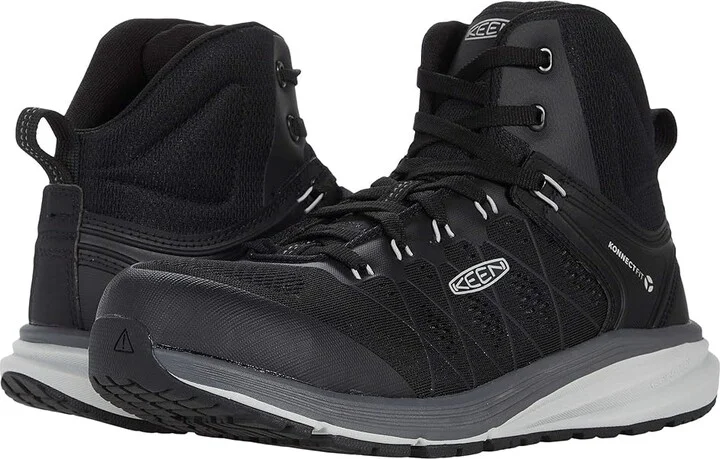 KEEN Utility Vista Energy Mid (Comp Toe) Men's Shoes Vapor/Black : 7.5 D - Medium, Synthetic