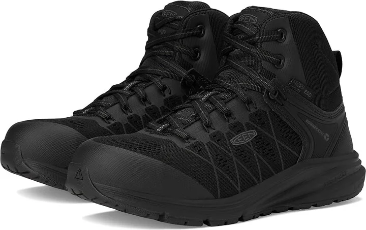 KEEN Utility Vista Energy Mid ESD (Comp Toe) Women's Work Boots Black/Black : 11 B - Medium