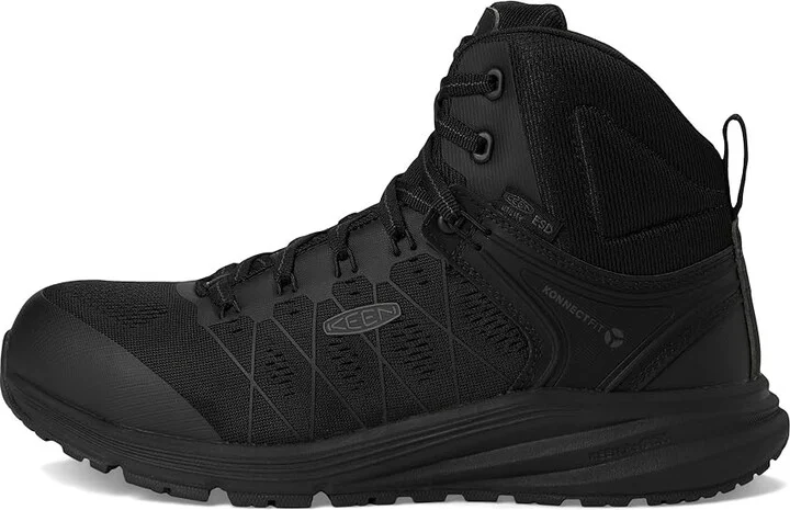 KEEN Utility Vista Energy Mid ESD Men's Work Boots Black/Black : 9.5 D - Medium - Image 6