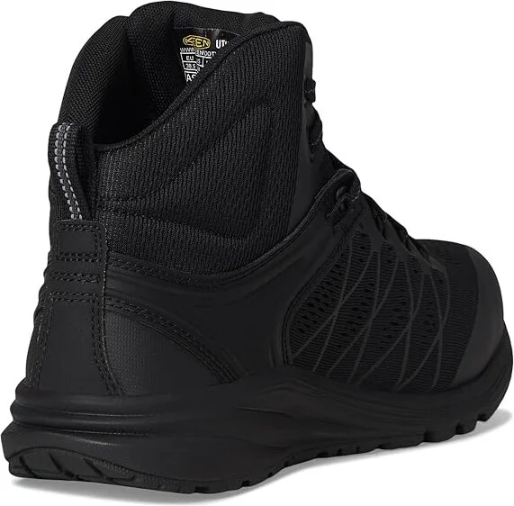 KEEN Utility Vista Energy Mid Internal Met (Comp Toe) Women's Shoes Black/Raven : 9.5 D - Wide, Synthetic/Textile - Image 4