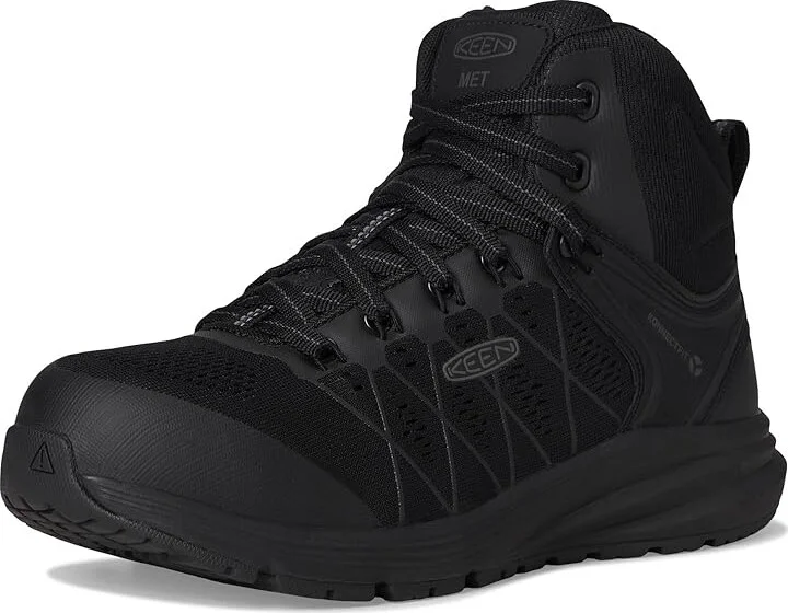 KEEN Utility Vista Energy Mid Internal Met (Comp Toe) Women's Shoes Black/Raven : 9.5 D - Wide, Synthetic/Textile - Image 5