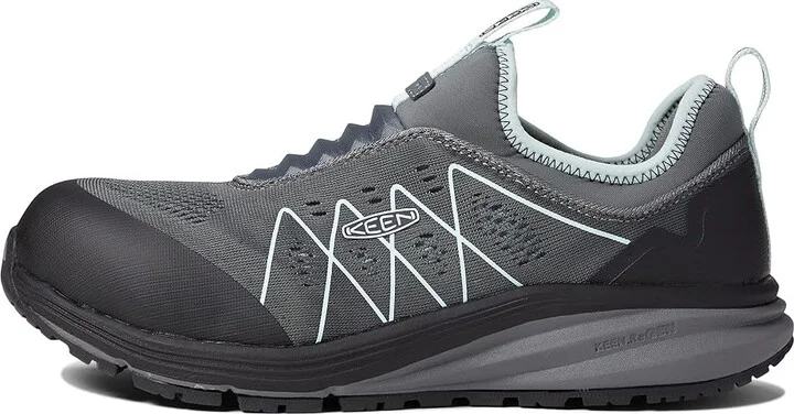 KEEN Utility Vista Energy Shift EH (Comp Toe) Women's Shoes Steel Grey/Blue Glass : 9.5 D - Wide - Image 6