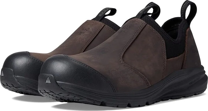 KEEN Utility Vista Energy+ Shift ESD (Comp Toe) Men's Shoes Coffee Bean/Black : 7.5 D - Medium, Leather