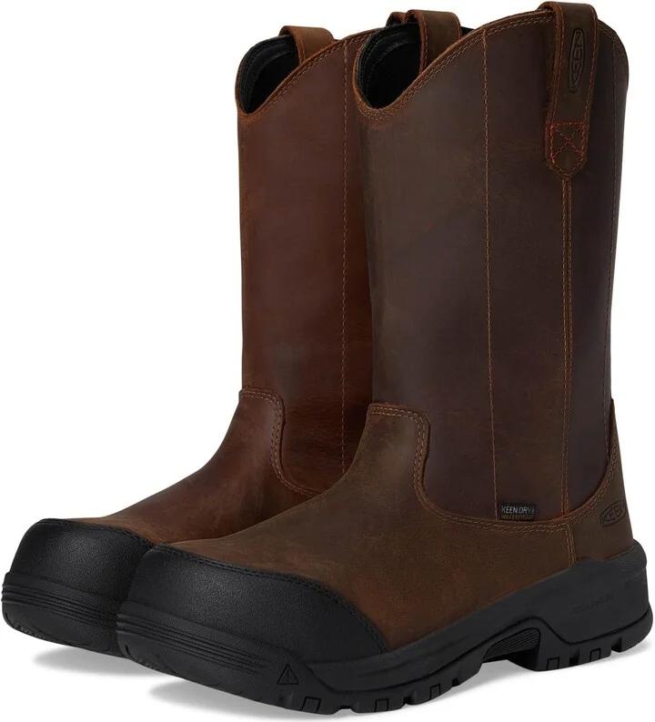 KEEN Utility Women's Evanston Composite Toe Waterproof Leather Durable Construction Pull On Work Boots