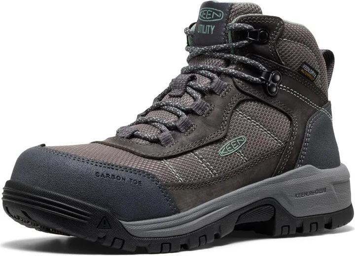 KEEN Utility Women's Skokie Hiker Style Mid Height Composite Toe 90 Degree Waterproof Work Boots