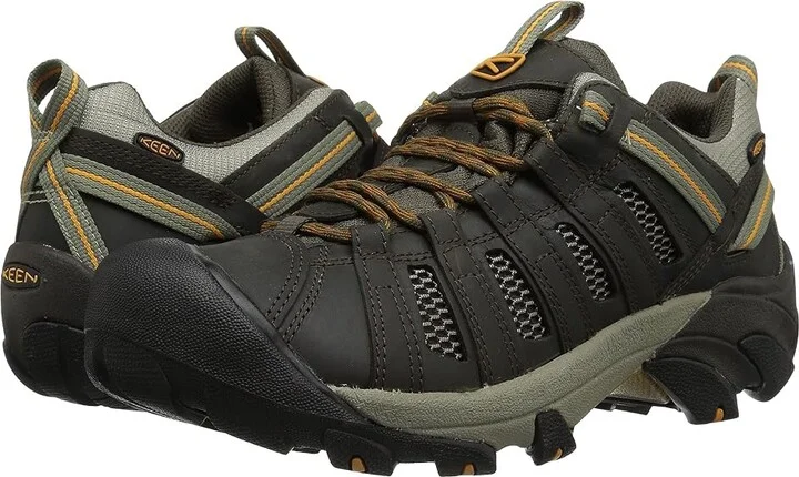 KEEN Voyageur Men's Shoes Black Olive/Inca Gold : 15 D - Medium, Leather/Synthetic