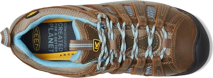 KEEN Voyageur Women's Shoes Brindle/Alaskan Blue : 8 B - Medium, Leather - Image 3