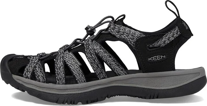 KEEN Whisper Women's Sandals Black/Steel Grey : 7.5 B - Medium, Textile - Image 5