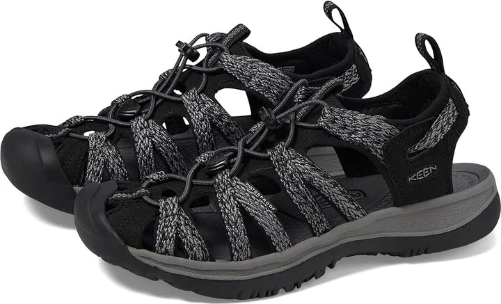 KEEN Whisper Women's Sandals Black/Steel Grey : 7.5 B - Medium, Textile