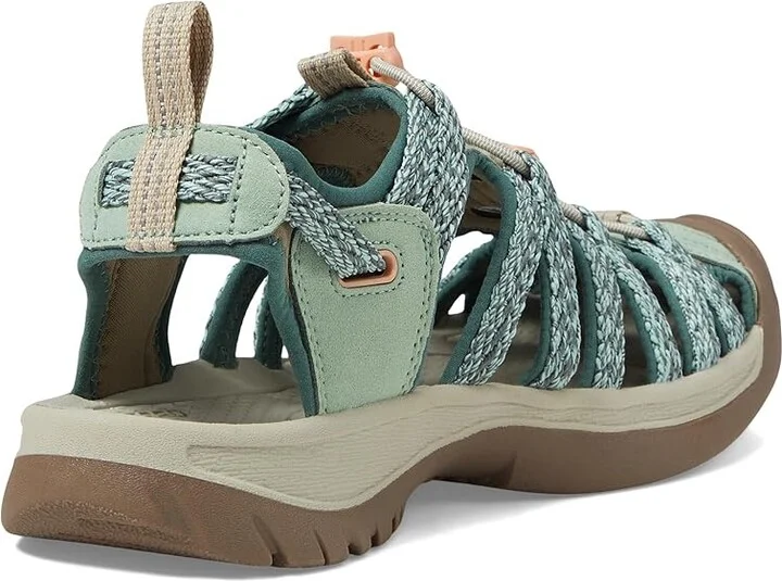 KEEN Whisper Women's Sandals Granite Green/Peach Parfait : 8.5 B - Medium, Textile - Image 4