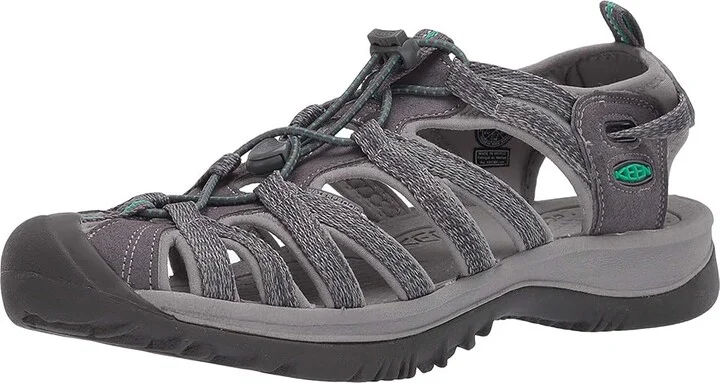 KEEN Whisper Women's Sandals Medium Grey/Peacock Green : 9.5 B - Medium, Textile - Image 2