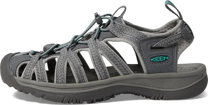 KEEN Whisper Women's Sandals Medium Grey/Peacock Green : 9.5 B - Medium, Textile - Image 7
