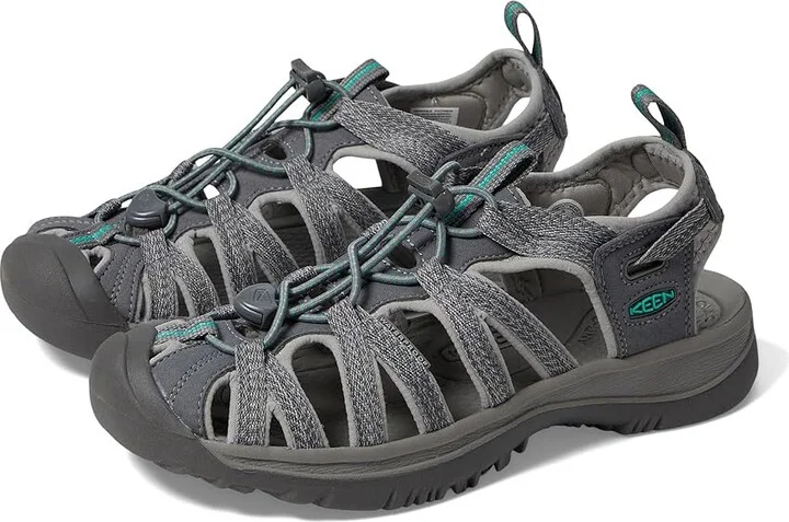 KEEN Whisper Women's Sandals Medium Grey/Peacock Green : 9.5 B - Medium, Textile