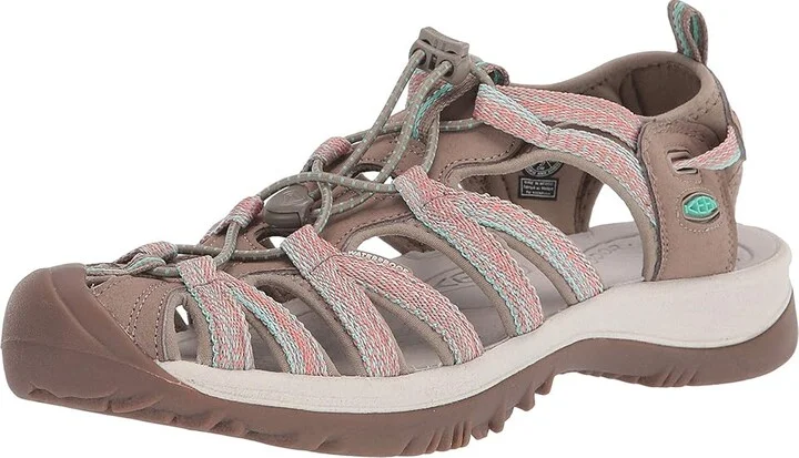 KEEN Whisper Women's Sandals Taupe/Coral : 7.5 B - Medium, Textile - Image 2