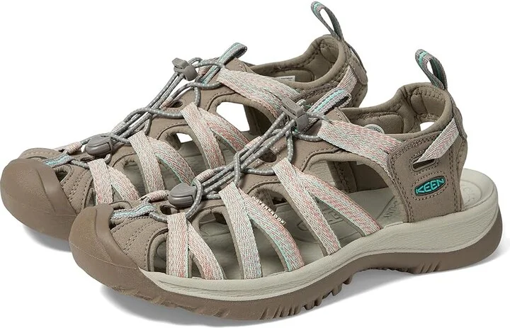 KEEN Whisper Women's Sandals Taupe/Coral : 7.5 B - Medium, Textile