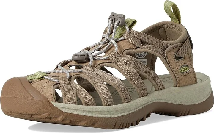 KEEN Whisper Women's Sandals Timberwolf/Tarragon : 5.5 B - Medium, Textile - Image 5
