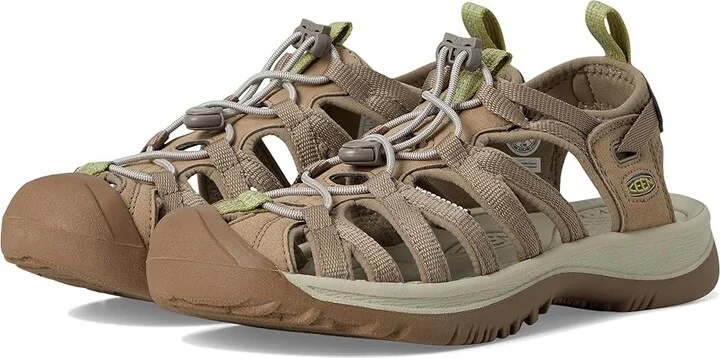 KEEN Whisper Women's Sandals Timberwolf/Tarragon : 5.5 B - Medium, Textile