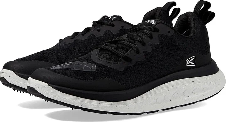 KEEN WK400 Performance Breathable Walking Men's Walking Shoes Black/White : 11.5 D - Medium