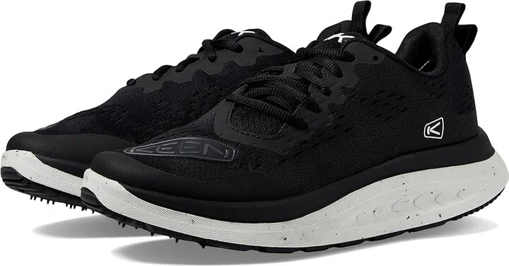 KEEN WK400 Performance Breathable Walking Women's Walking Shoes Black/White : 8.5 B - Medium