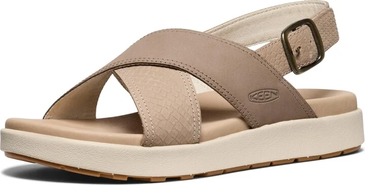 KEEN Women's Elle Luxe Cross Strap Cute Comfortable Leather Sandals