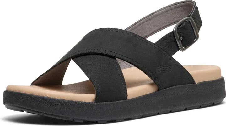 KEEN Women's Elle Luxe Cross Strap Cute Comfortable Leather Sandals