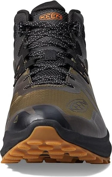 KEEN Zionic Mid Waterproof Men's Shoes Dark Olive/Scarlet Ibis : 9.5 D - Medium, Synthetic - Image 2