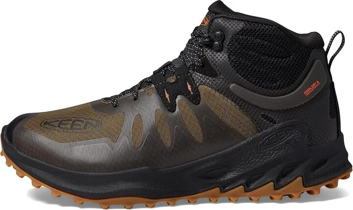 KEEN Zionic Mid Waterproof Men's Shoes Dark Olive/Scarlet Ibis : 9.5 D - Medium, Synthetic - Image 6