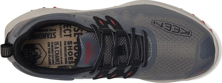 KEEN Zionic Waterproof Men's Shoes Steel Grey/Poppy Red : 8.5 D - Medium, Synthetic - Image 2