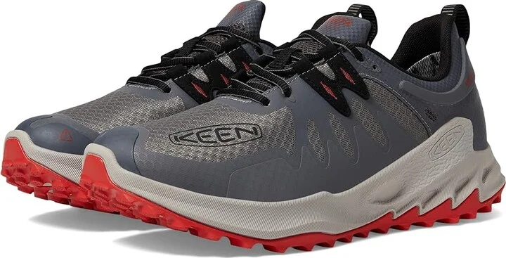 KEEN Zionic Waterproof Men's Shoes Steel Grey/Poppy Red : 8.5 D - Medium, Synthetic